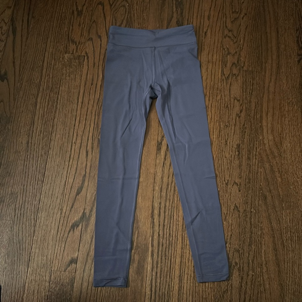 Athleta Girls Chit Chat Leggings size 7 powder blue/gray